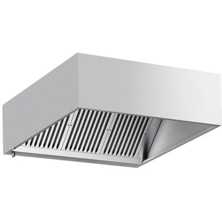 GGM Gastro Kastenhaube - 1400mm - mit Filter & Lampe Zilver