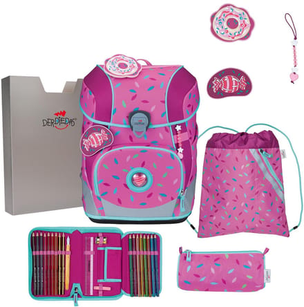 DerDieDas schooltas ErgoFlex Tiny Set 6-delig Sweet Sprinkles roze