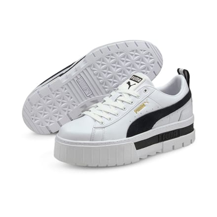 Puma Mayze Lth Wn Lage sneakers - Leren Sneaker - Dames - Wit - Maat 41