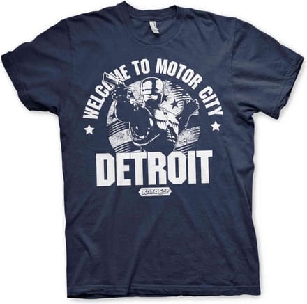 Robocop Heren Tshirt -S- Welcome To Motor City Blauw