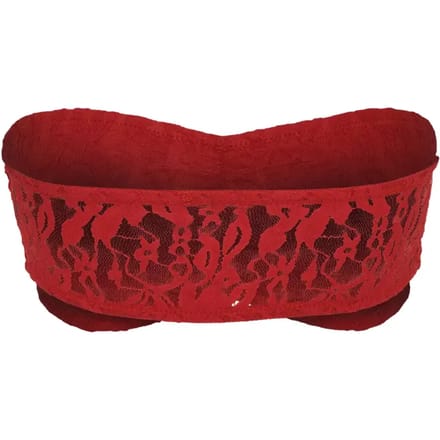 Urban Classics - Lace Bandeau top - Kant - XS - Rood
