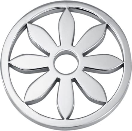 Quiges - Munthouder Munt 25mm Bloem Zilverkleurig - EPRS041