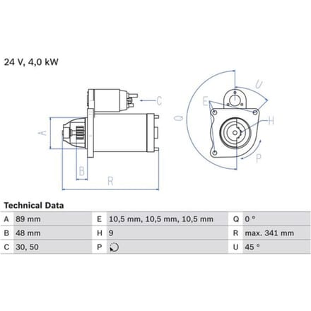 Starter BOSCH 0 986 011 280