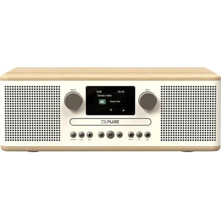Pure Classic C-D6 Cotton White/Oak EU/UK Radio/CD-speler DAB, DAB+, FM Eiken, Wit