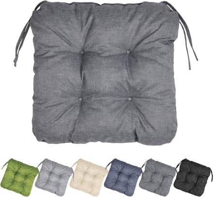 Garronda Stoelkussen 40x40 cm – 4 cm dik – Waterafstotend & UV-bestendig – Grafiet GD-AM-Lara