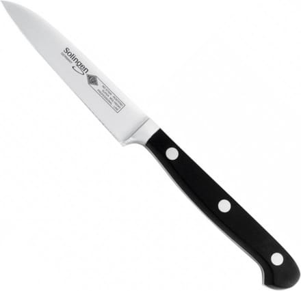Eikaso Solingen Schilmes 9 cm – Roestvrij Staal – Ergonomisch Zwart Handvat