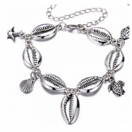Enkelketting- Zee- Metaal 21 cm - Charme Bijoux