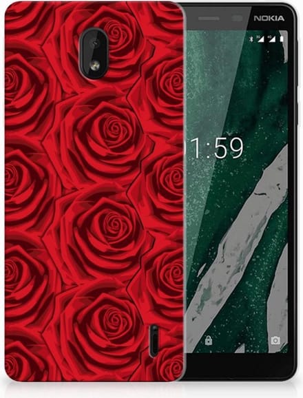 Nokia 1 Plus TPU Case Red Roses