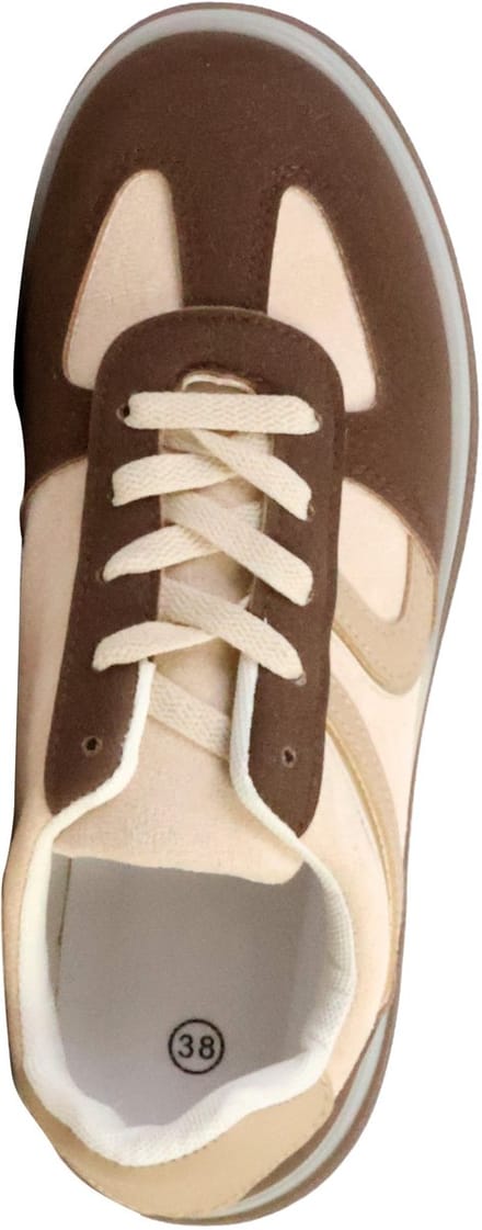 Supermodieuze lage sneakers met veters