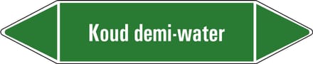 Koud demi-water leidingmarkering op vel 75 x 17 mm - 8 per vel
