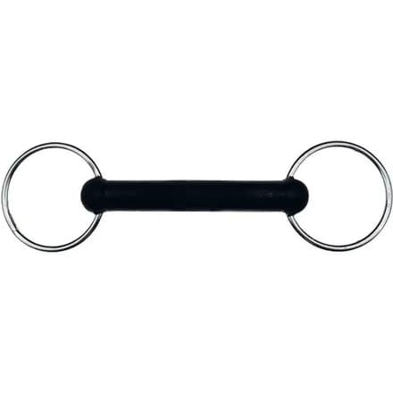 2 ring bit voor rechte paarden met rubber Feeling