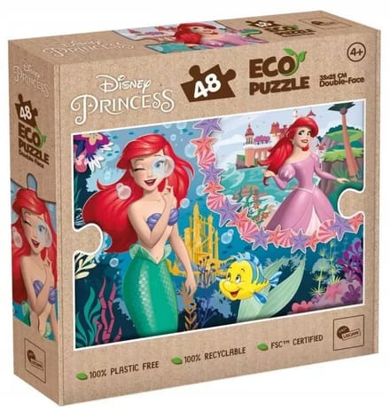 Lisciani - De kleine zeemeermin - Double face - eco puzzel - ariel - 48 stukjes