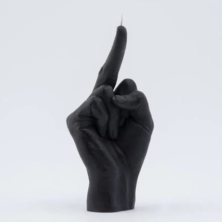 Bougie Parfumée - Middle Finger Candle - Noir - Cire de soja - Humour Décoratif noir