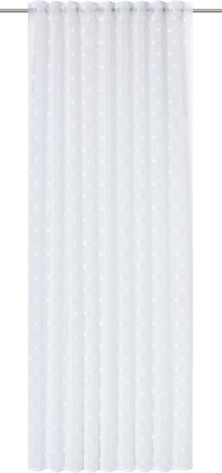 Elbersdrucke Gordijn met verborgen lussen Fluffy Dots 255x140 cm wit