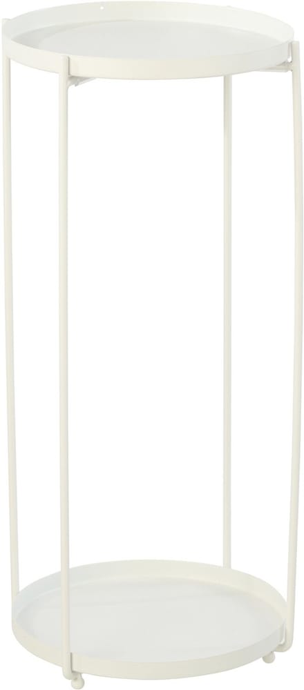 J-Line bijzettafel Rond - ijzer - wit - small