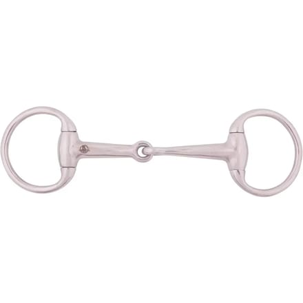 Br Eggbutt Dubbelgebroken Trens 65 Mm 18 Ringen 65 Mm Trens Zilver 13.5 cm