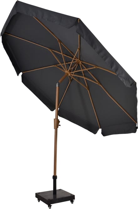 Outdoor Living - Parasol Libra houtlook grijs Ø3mtr