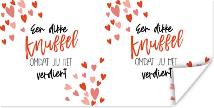 Poster Beterschap - Quotes - Rood - 40x20 cm