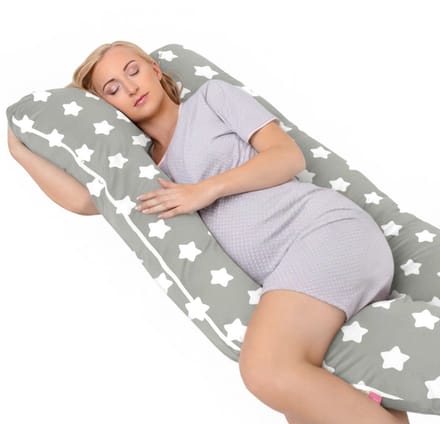 BabyUniverse - Zwangerschap Kussen - Typ U - Grijze Prints