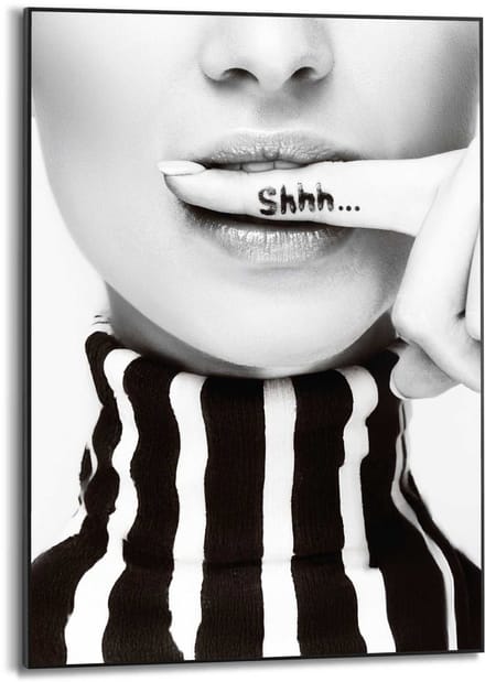 Schilderij Ssshhh! - 70 x 50 - Hout - REINDERS