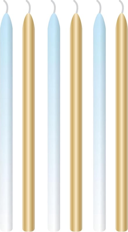 Amscan - Babyshower - Kaarsjes blauw (6 stuks)