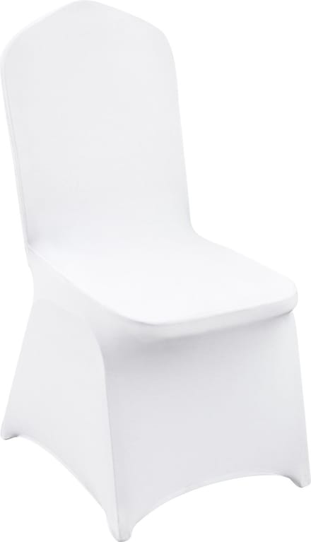 VEVOR 100 Stuks Spandex Stretch Stoelhoezen Wit voor Bruiloft Feestbanket Decoratie