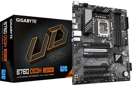 GIGABYTE B760 DS3H GEN5 Moederbord - Intel B760 - Intel LGA1700 - DDR5 RAM - ATX