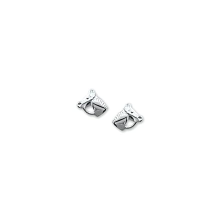 Zilver Gerhodineerd Oorknoppen Paardenhoofd 1321780