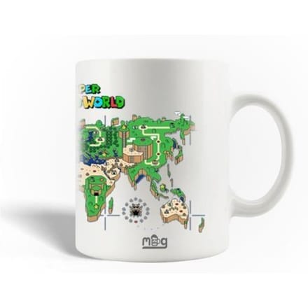 Keramische Mok - Super Mario - 30cl - Wit - Vaatwasmachinebestendig - Rond