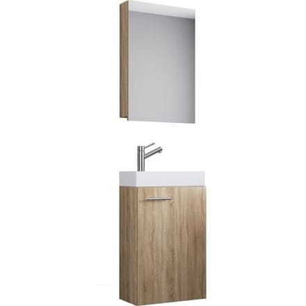 VCM Gastenwastafel Slito (Spiegelkast, sonoma eik)