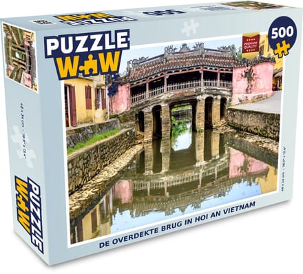 Puzzel De overdekte brug in Hoi An Vietnam - Legpuzzel - Puzzel 500 stukjes