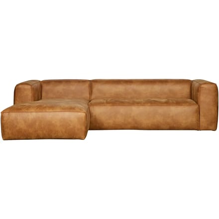 WOOOD Bean Hoekbank Links - Ecoleer - Cognac - 73x305x96