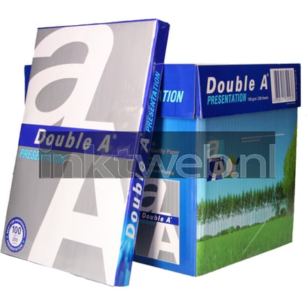 Kopieerpapier Double A Presentation - A4 papier - 100 gram - 2000 vel - Doos met 10 pakken van 200 vel