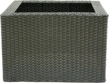 DecoWall Wicker IV rechthoekige omranding zwart voor container 40l