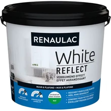 Renaulac Muur & Plafond Muurverf - Mat - Wit - 5l