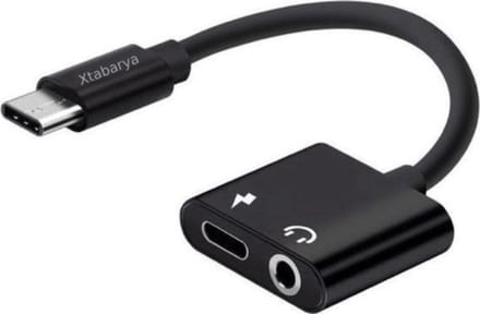 Type C Adapter 2 In 1 Splitter | Geschikt voor Samsung Galaxy S21 S20 Fe Note 20 Ultra Note 10 Plus Usb C 3.5 Jack Oortelefoon Audio Kabel zwart