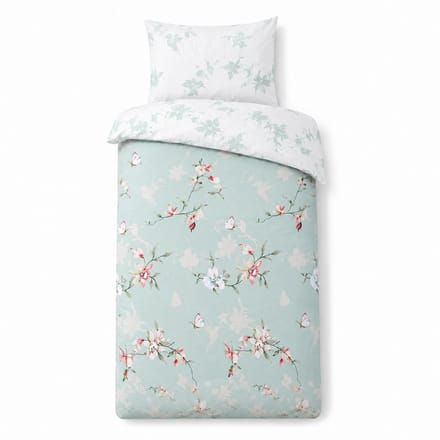 Decoware Dekbedovertrek Hummingbird 140x220 cm - Groen - Microvezel - Met Kussensloop - Eenpersoons