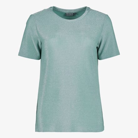 TwoDay dames top met glitters groen - Maat M