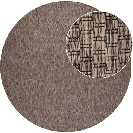 Binnen- en buitenkleed Venezia taupe 80 cm rond