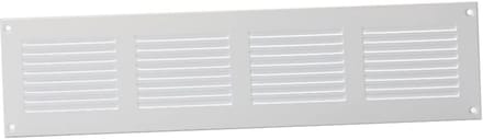 Ventilatierooster 400x100mm met Insectenhor - Staal, Wit - Ventilatie Toepassingen