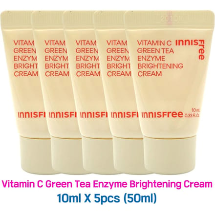 5 stuks/50ml_[INNISFREE] Vitamine C Groene Thee Enzym Verhelderende Crème 10ml (Steekproef) 10ml X 5pcs (50ml) beige