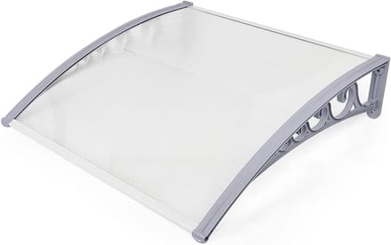 Deur en raam luifel - Overkapping voordeur - Bescherming tegen weer - Polycarbonaat panelen - 100 x 150 cm - Wit