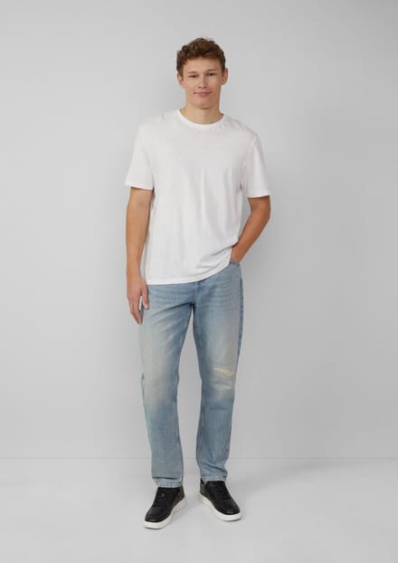 Relaxed Jeans met Tapereffect QS