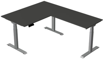 Elektrisch Zit-Sta Hoekbureau Move New Base 140x180 cm – Antraciet