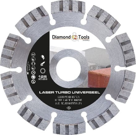 Diamantschijf 125mm beton met Turbo-segmenten