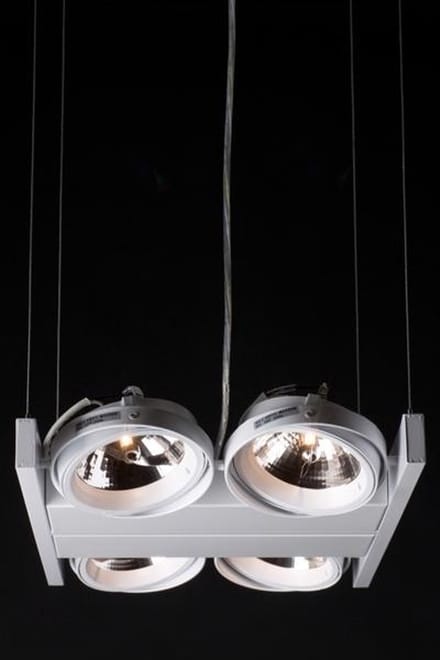 Hanglamp LED Cool 4Xar111 Wit Rechth.