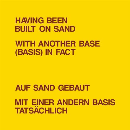 Dickie Landry & Lawrence Weiner - Having Been Built On Sand (LP)