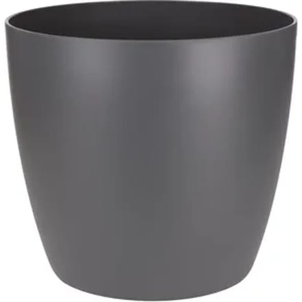 Elho Brussels Rond Mini 9.5 - Bloempot voor Binnen - Ø 10.0 x H 8.9 cm - Antraciet