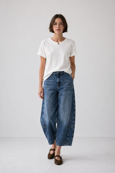Poplin loos fit top | Panna - Panna / S