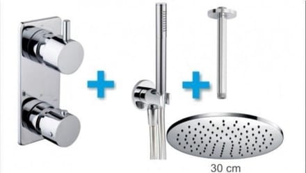 Wiesbaden Regendouche - Type 3 - Inbouw - Complete set - Rond - ø 30 cm